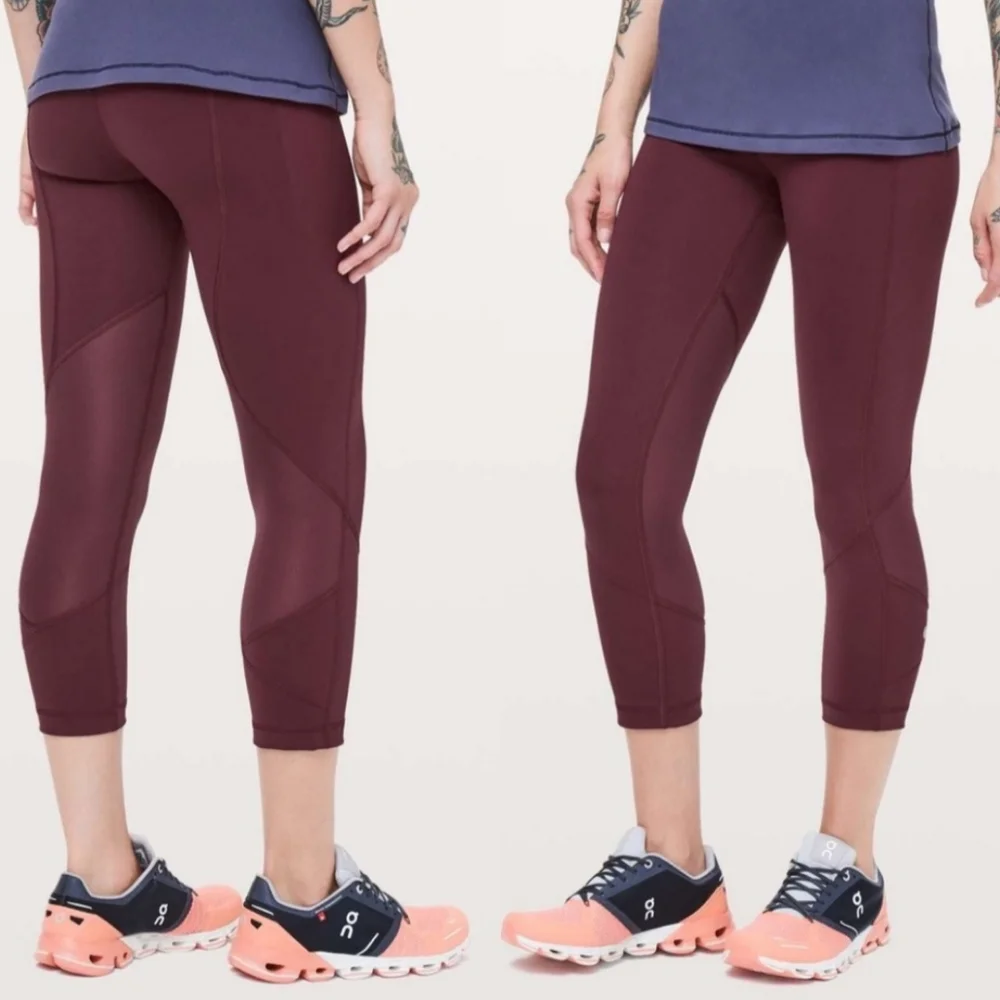Lululemon Pace Rival Crop Size 2‎ Dark Adobe